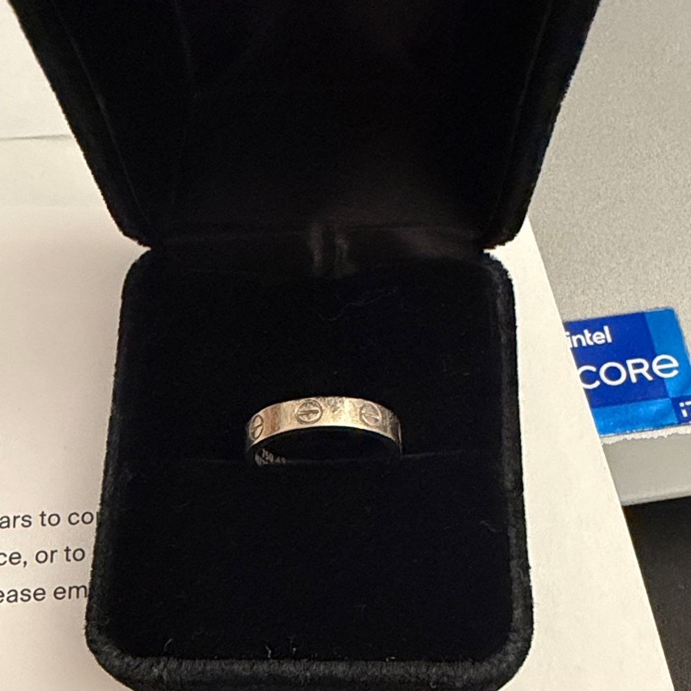 Sold 🎊Cartier Love Wedding Band (Small) size 48
